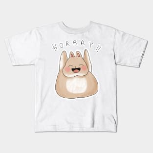 HORRAY ! Happy Fat Bunny _ Bunniesmee Kids T-Shirt